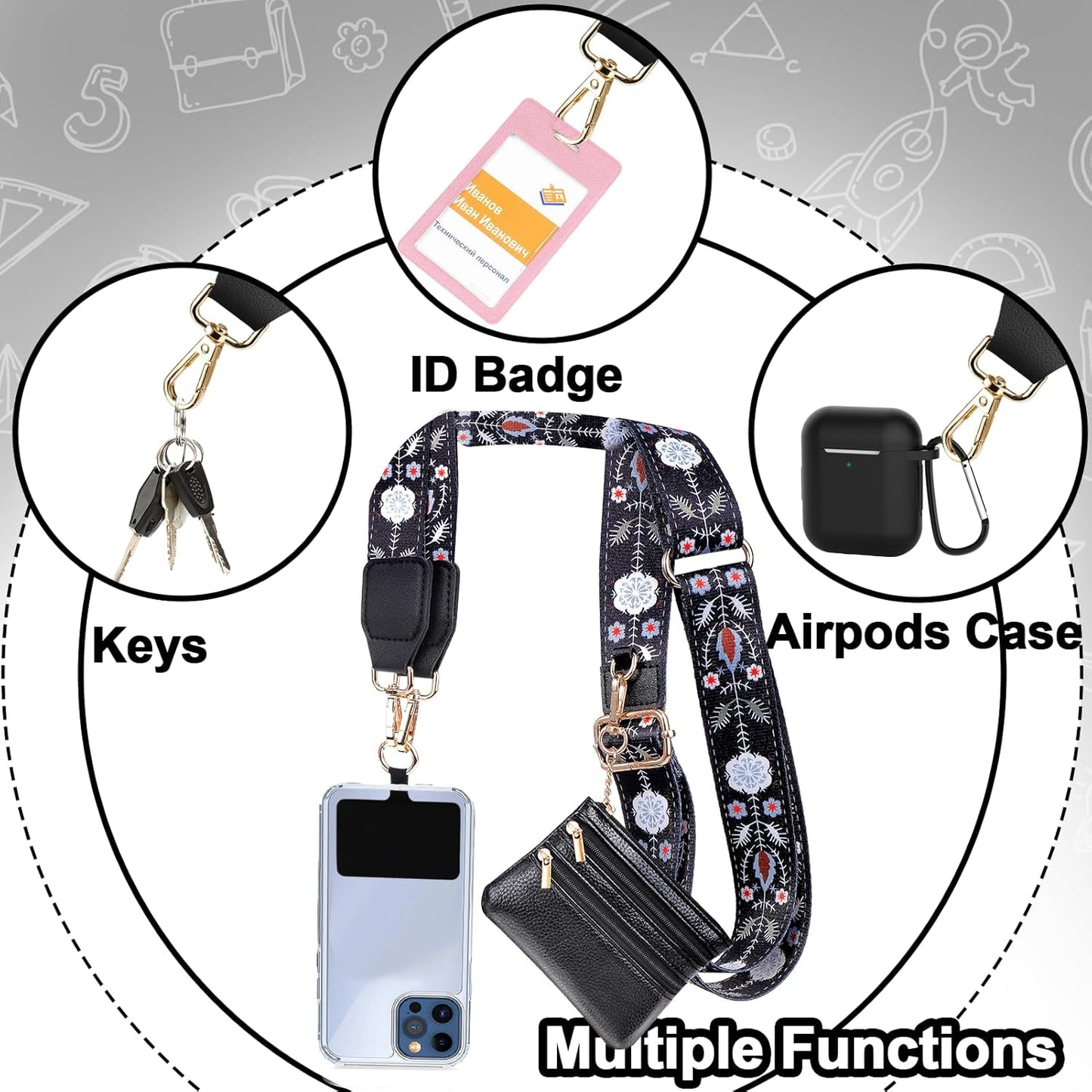 ✨ All-in-One Phone Strap: Hands-Free, Secure & Stylish ✨