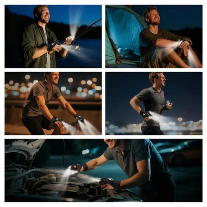 Hands-Free LED Half Finger Gloves