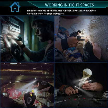 Hands-Free LED Half Finger Gloves