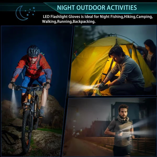 Hands-Free LED Half Finger Gloves